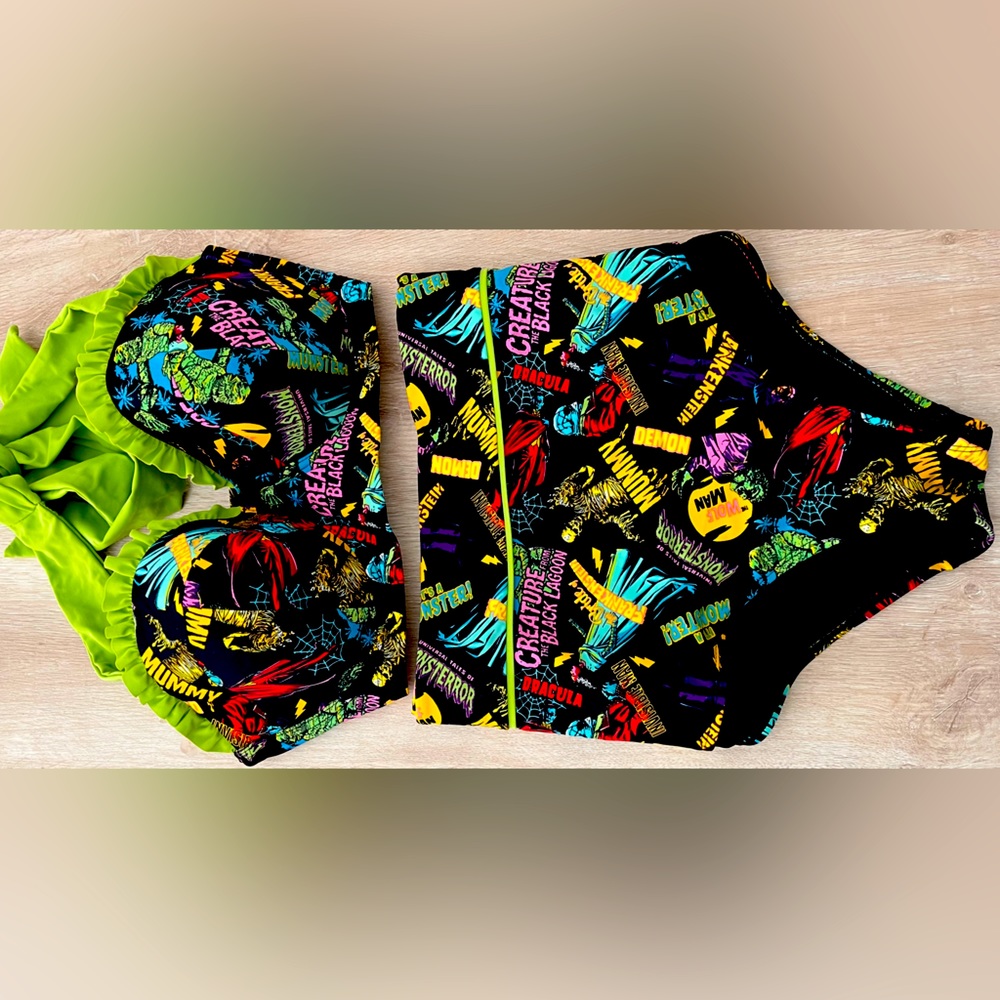 Hot Topic Universal Monsters High Waist Swimsuit 0X